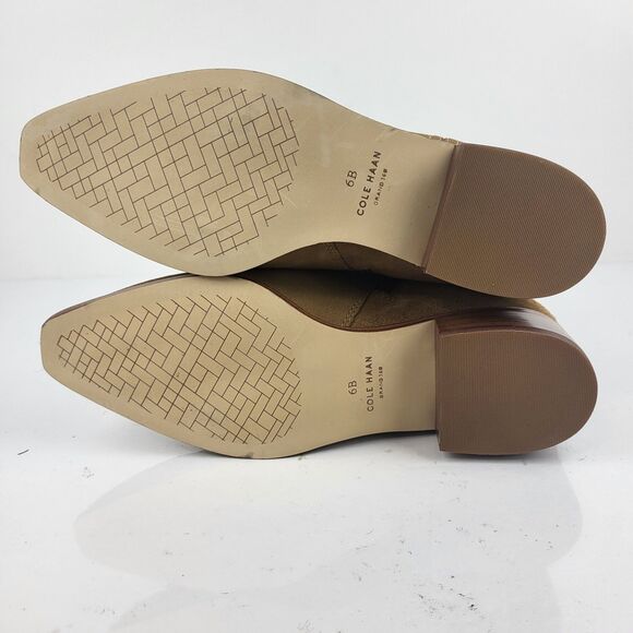 Cole Haan Naia Women's Booties Pointed Toe Block Heel Brown Size 6 US - Picture 11 of 11